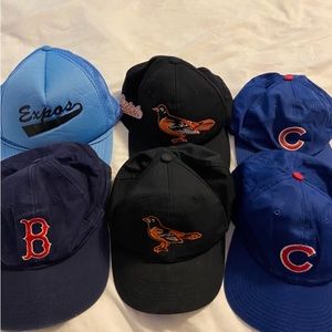 Bundle of 6: little league baseball snap back hats OS